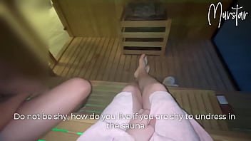 Risky blow-job in hotel sauna.. I fellate STRANGER