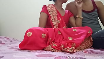 Indian Desi newly married super-steamy bhabhi was tearing up on dogy style stance with devar in clear Hindi audio