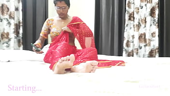 Indian Bhabi in Red Saree - Greatest Mates Hot Stepmom Porked by Me - Indian Hindi Bang-out Flick