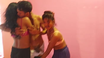 Hanif and Mst Sumona and Popy khatun - fust time 3 way First-timer Desi super-sexy 2 dolls and One dude