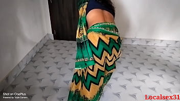 Green Saree indian Mature Sex In Fivester Hotel ( Official Flick By Localsex31)