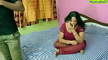 Indian Super-hot hard-core bhabhi having bang-out with diminutive hard-on boy! She is not happy!