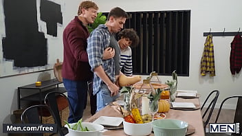 Friendsgiving Appointment With Nate Grimes And His Buddies Ends Up In A Insatiable Wet Penetrating Faggot Party - Men