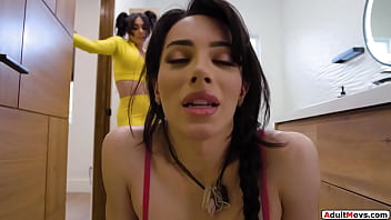 3 big-boobed tgirls blow n ass-fuck without a condom