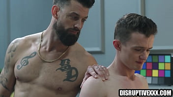 New-cummer faggot porno actor gets a tough treatment on movie set