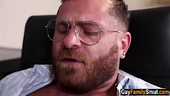 Unexperienced boy's first-ever time fag fucky-fucky with step-dad