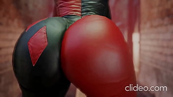 Harley Quinn jiggling her bubble butt