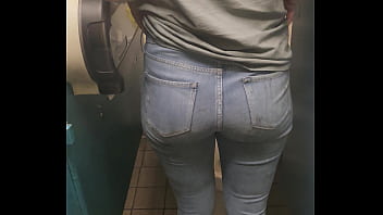 Public stall at work fat booty milky girl worker torn up doggy