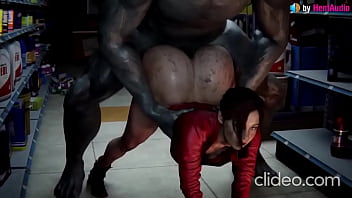 Mr X gives Claire Redfield a super-cute great fucking