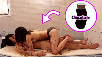 Chocolate sleek hook-up in the shower on valentine's day - Japanese youthful couple's real ejaculation