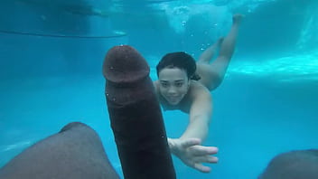 Underwater Hook-up First-timer Teen Punched By Phat Dark-hued stud sausage Phat Dark-hued Spunk-pump