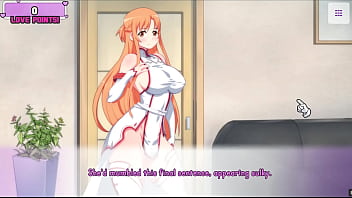 Waifu Hub [Hentai parody game PornPlay ] Ep.1 Asuna Porn Couch casting - this wild nymph from sword Art Online want to be a Porn industry starlet