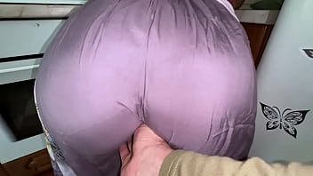 Stepson hoisted his step mother mini-skirt and saw a yam-sized backside for assfuck penetration fucky-fucky