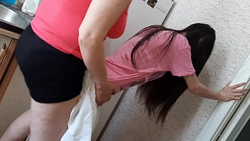 I smashed the housekeeper in the kitchen while my parents were in the other room - Femmes fly orgasm