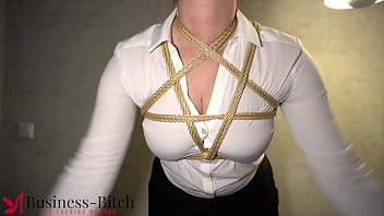 Secretary strapped up for Kinbaku confine restrain confine restrain bondage booty fuckin' experience - businessbitch