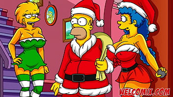 Christmas Present! Giving his wife as a gift to beggars! The Simptoons, Simpsons Manga porno